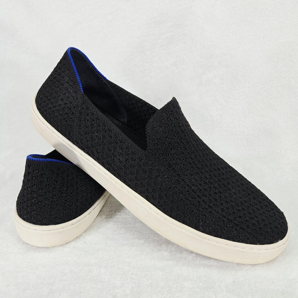 Rothy's Shoes Womens 12 Black Knit Slip‎ On Low Top Comfort Lightweight Sneakers